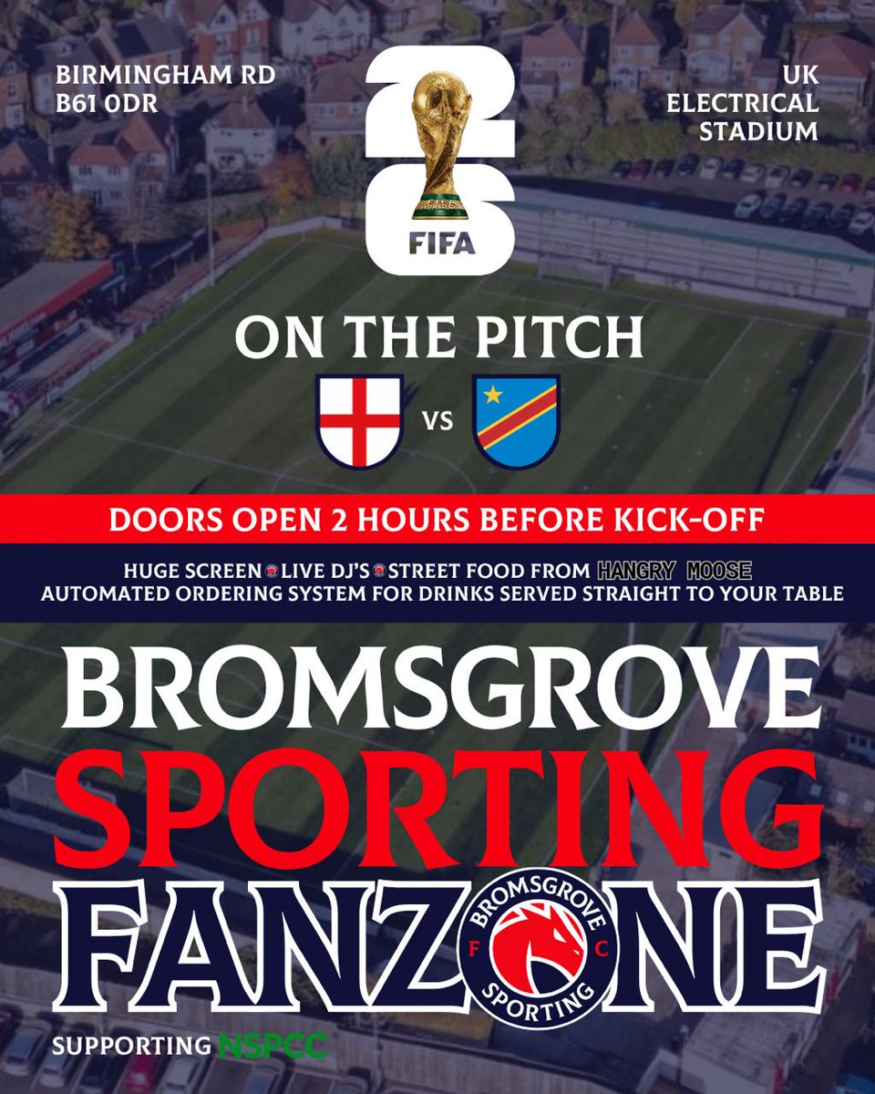 SportingFC's tweet photo. ๐ And here is the ticket link for the OUTDOOR fanzone for Wednesday's 5pm KO with DR Congo (doors open at 3pm).
Snap these up, as they won't last long!
Two great fanzone choices - take your pick! ๐
๐ https://t.co/9uQ1D0H5If
#Rouslers #BackEngland ๐ด๓ ง๓ ข๓ ฅ๓ ฎ๓ ง๓ ฟ https://t.co/X9SAgi2w1a