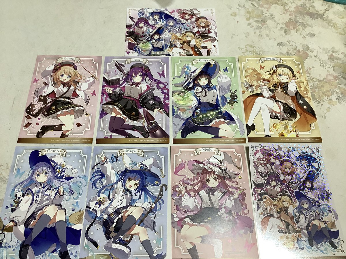 chiku_one's tweet photo. 購入物とか
ごちうさ。とりあえず中野あにしゅが、マルイポスカと秋葉原あにしゅがポスカはコンプ。レア入り缶バッジもチノちゃんを迎えられて僥倖。
あと後藤隊長とパトレイバー https://t.co/vCA9o9Z932