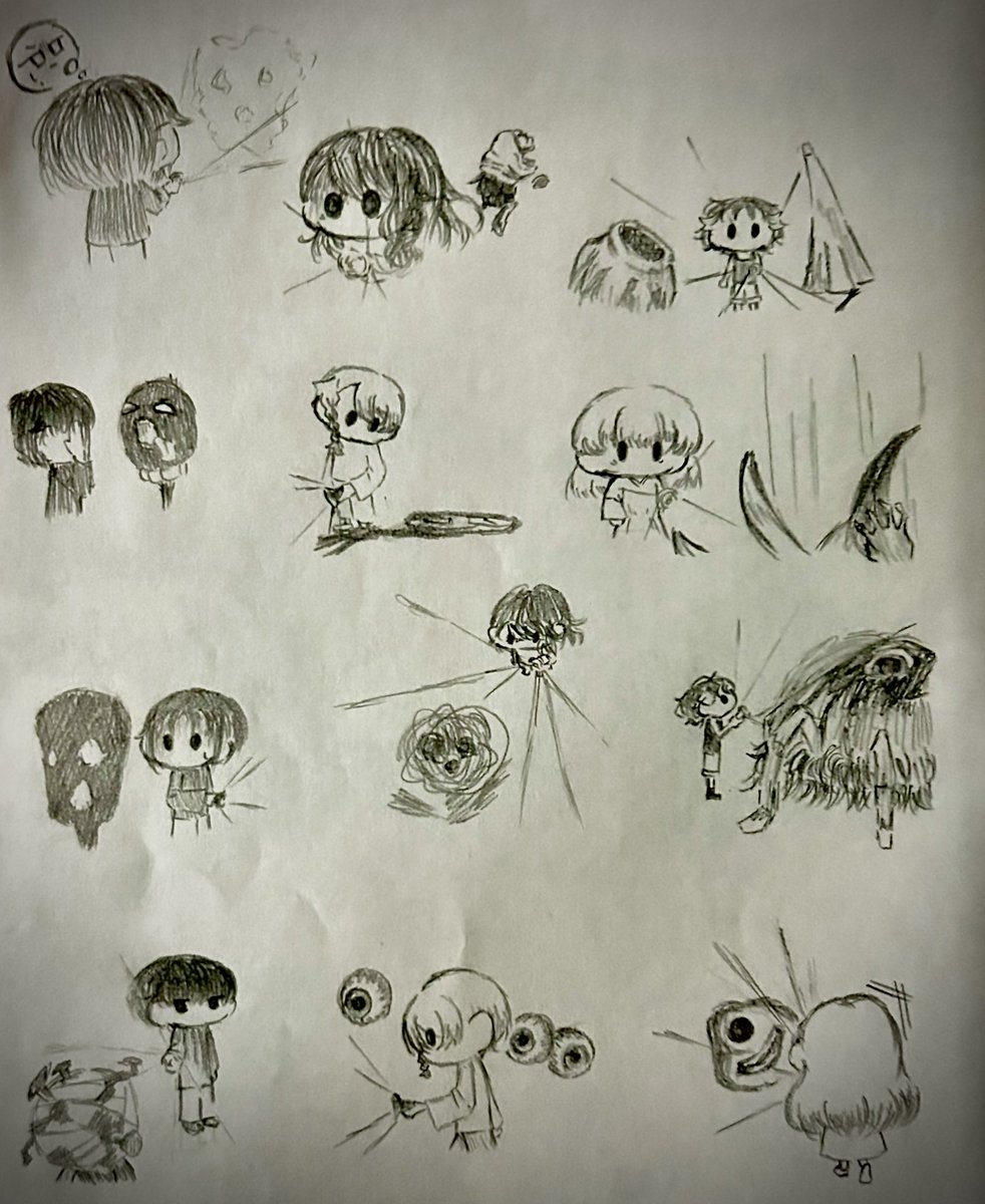 Kurui_5201's tweet photo. 夜廻のおばけたち( ˊᵕˋ*)
※私のオリキャラと描かれています！！ https://t.co/FigvxrIq4c