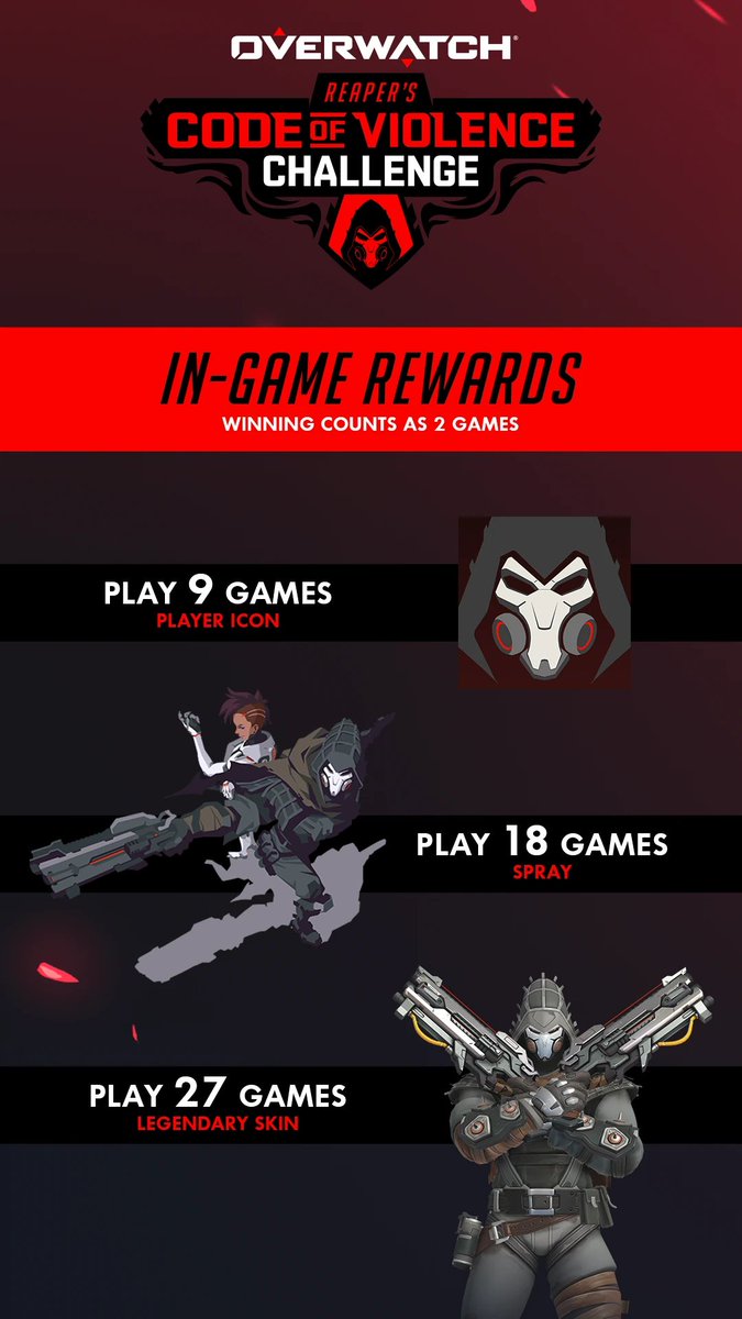AbbyAZK's tweet photo. Miss when Overwatch events were like this, reasonable amount of games needed to be played to get some really cool rewards and it was tied in with the lore too.

The new events aren't bad visually and thematically but just too tasking to enjoy and causes burnout. https://t.co/tLv8Ohz2LL