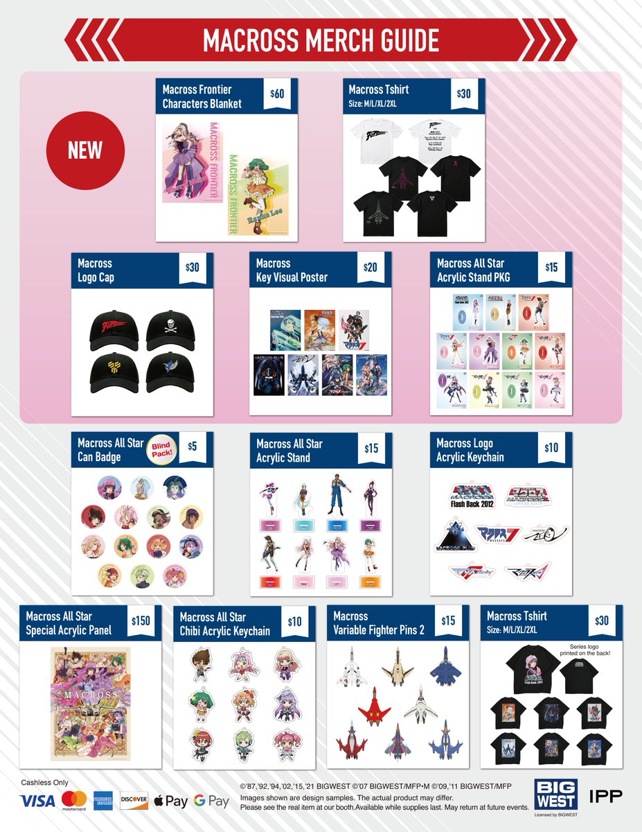 MACROSS_BIGWEST's tweet photo. Don’t hesitate to pick up the #Macross merch you want at #AX2026!
Check out the new illustrated items along with last year’s popular goods.
Imported LPs of #Macross7 and #MacrossF will also be available!

* Cashless only
* Available while supplies last
* Purchase limit may apply https://t.co/iR9grXT6HB