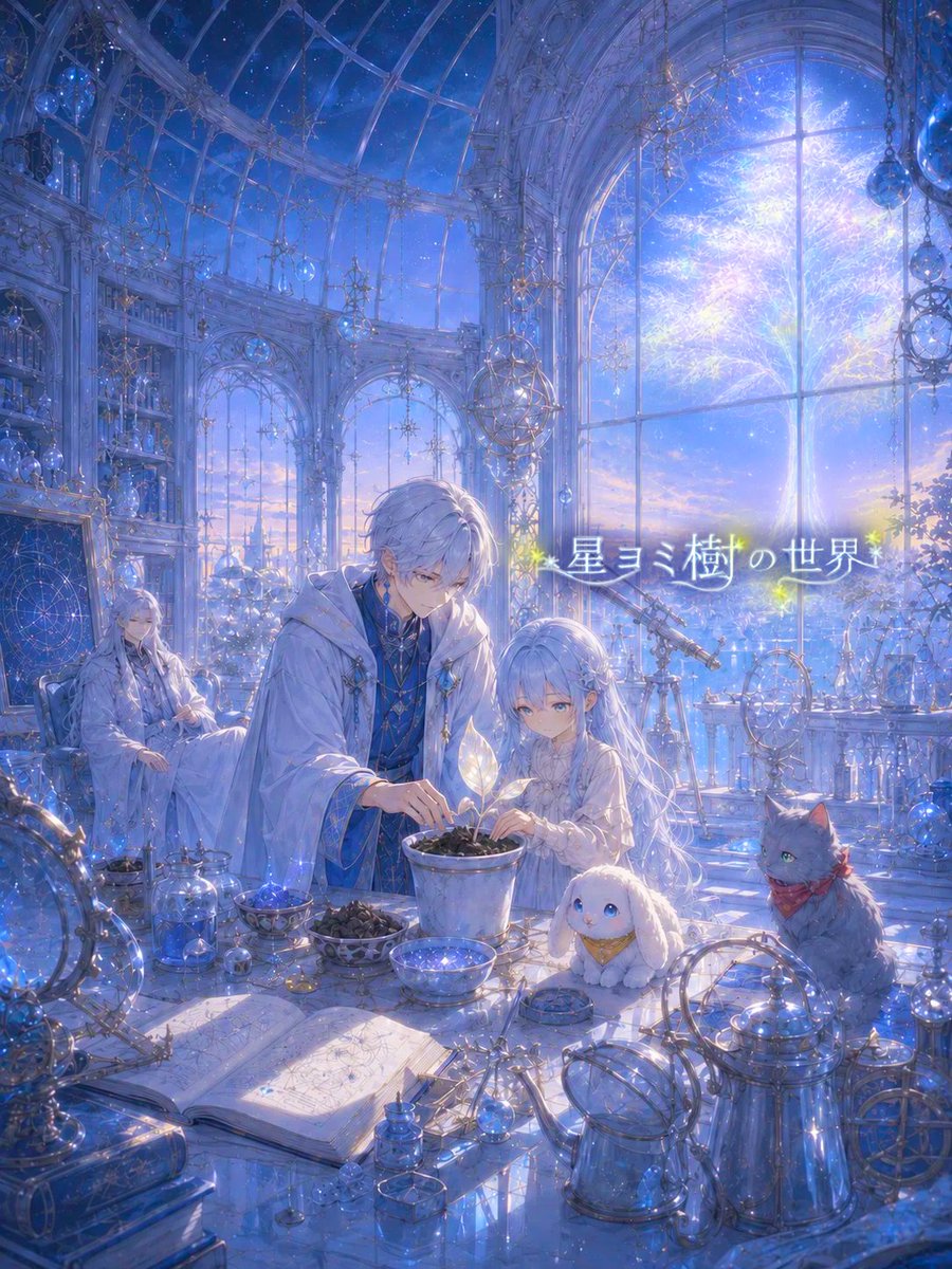 minamiayako's tweet photo. 『星ヨミ樹の世界』🌠
第14話「小さな芽吹き」を公開しました。
https://t.co/5ibPBvBmDU

白銀の歓迎の葉から、
小さな根と芽が生まれます。

フィオナはナビエルに教わりながら、
その命を育てはじめることに。
見守られていた少女が、
少しずつ“育てる側”へ歩き出す回です。

#創作大賞2026
#ファンタジー小説部門
#星ヨミ樹の世界