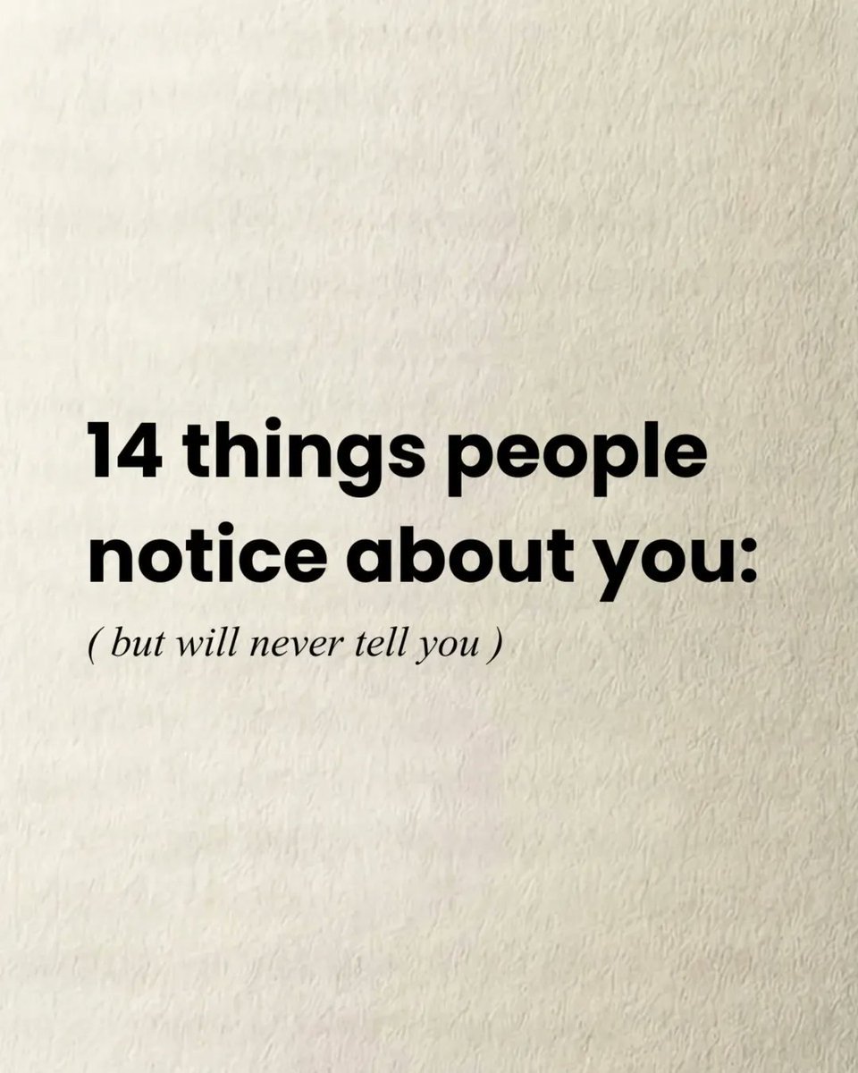 WealthDecoded7's tweet photo. 14 things people notice about you: https://t.co/oTLokfHwnY