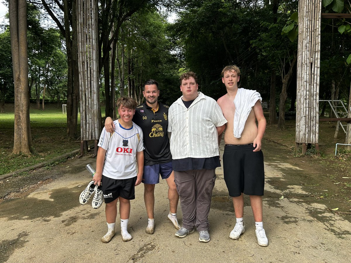J_Fernandes93's tweet photo. Loved having a game of football with our students today! Even in 40 degree heat! 🥵⚽️ https://t.co/hbQN2gw8lD