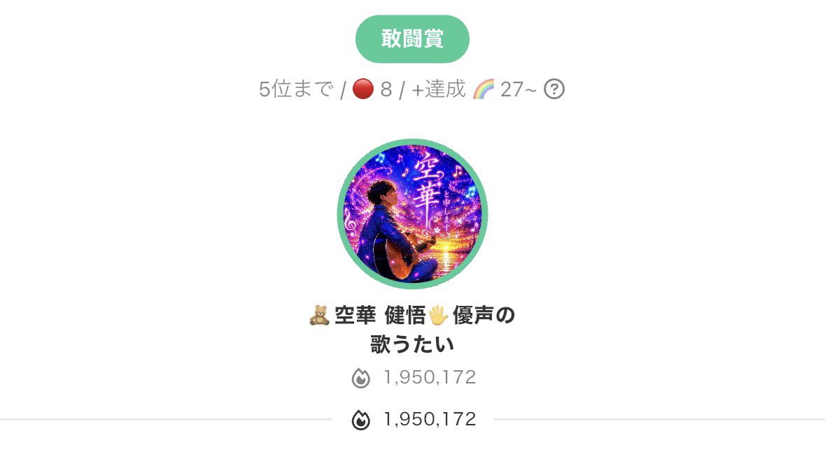 ken5_____singer's tweet photo. みんなのおかげで敢闘賞☺️✨

本当に綺麗な景色だった✌️

２時間思いっきり全力で歌えたのは、みんなのおかげ。本当にありがとう🫶 https://t.co/TFzsIBf1uj