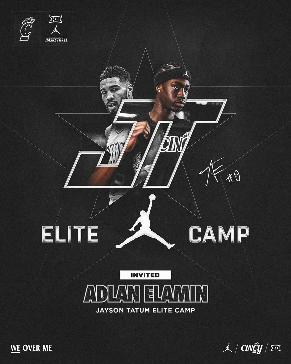 GoBearcatsMBB's tweet photo. Going camping! 🏕️ 

Congratulations to @adlanelamin on receiving an exclusive invitation to the Jayson Tatum Elite Camp!

📝: https://t.co/vR37jUegoO https://t.co/OhtL4A3AOy