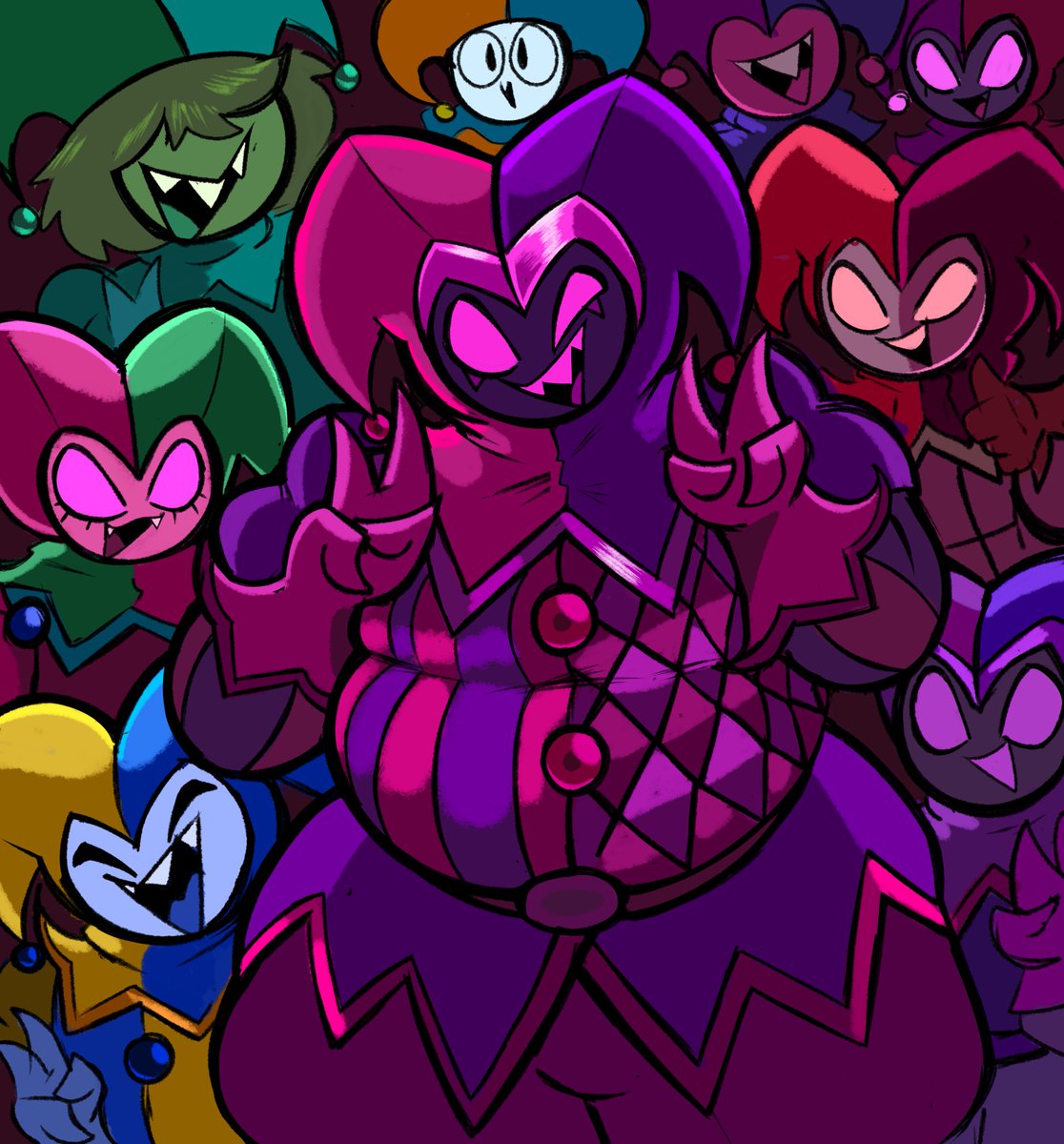 BaxyDraws64's tweet photo. Howdy Jesters, This drawing is a thank you to each and every one of you. Thank you so much for your support!! Thank you so much for enjoying my drawings, jokes, art, and events. You're all amazing, and thank you so much! 💜✨

Baxy and the Wonderful Jesters; https://t.co/U12Q3D2QG0