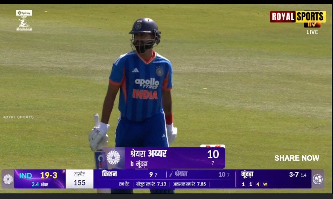 Kunal_KLR's tweet photo. As soon as two wickets fall quickly, the third wicket is Shreyas Iyer's. 🤡 https://t.co/tezWMAHxMI