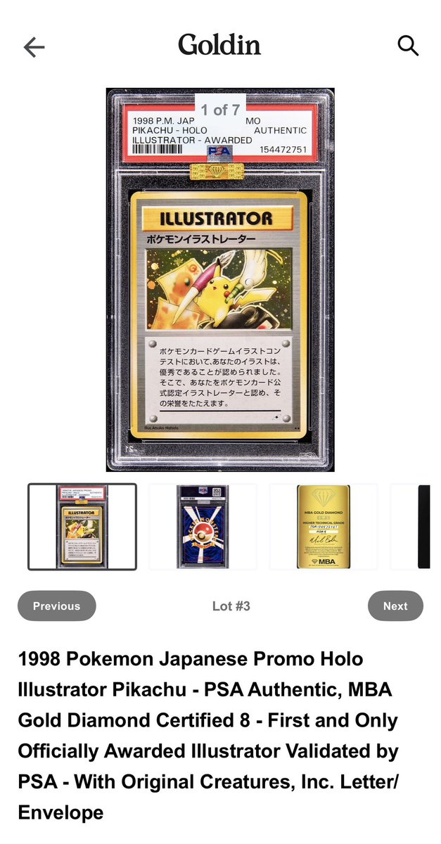 marupoke22's tweet photo. カードの状態もMBAでゴールドダイヤモンドを貰っています
pikachu illustrator 
Golden actions

https://t.co/EEYz50NEEg https://t.co/qY6cKBsuC1