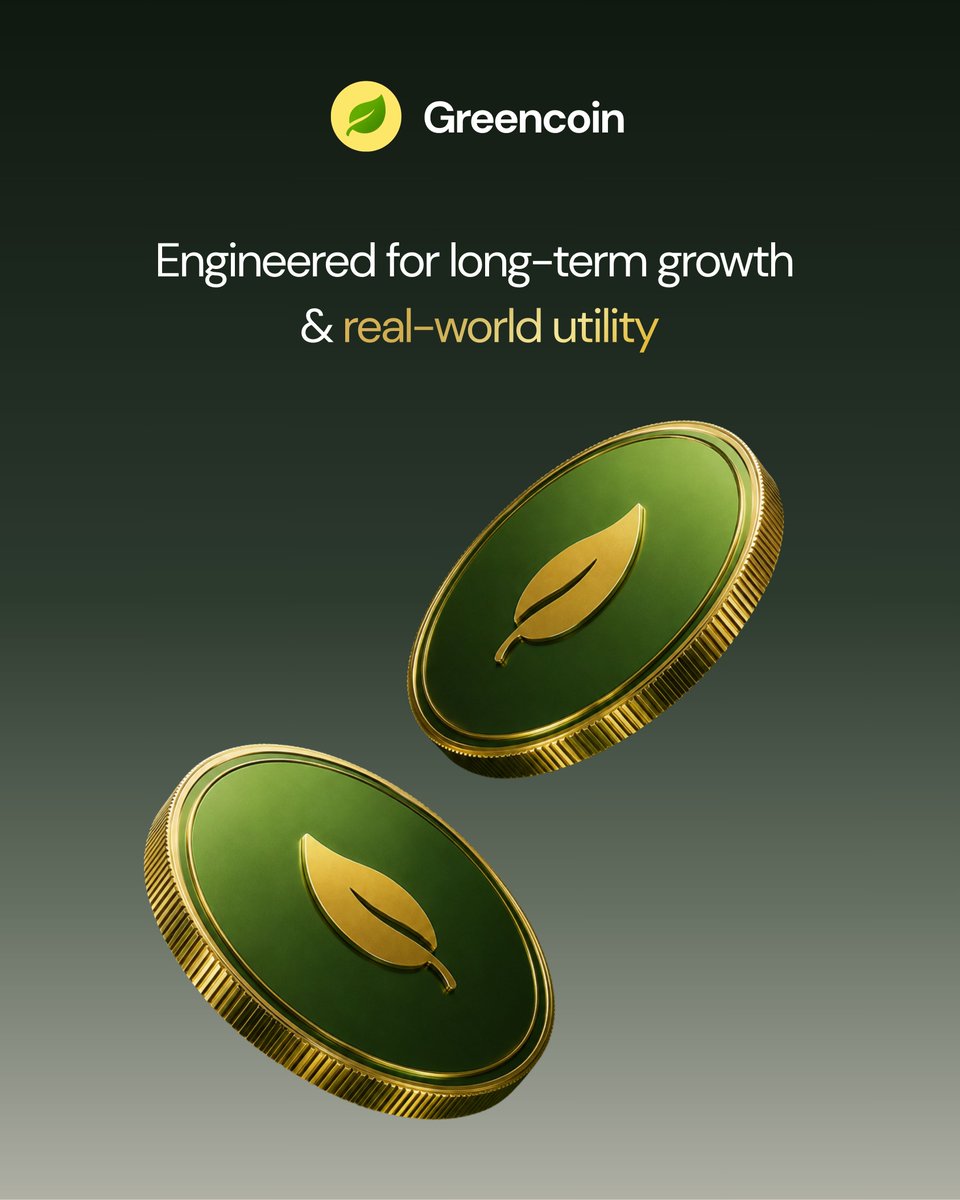 greenencoin's tweet photo. Real utility. Sustainable innovation. Long-term vision.
Greencoin is building a blockchain ecosystem designed to power tomorrow's green economy through transparency, efficiency, and real-world applications.
The journey has just begun. 🌱
#Greencoin #GEC #CryptoCommunity #Web3 https://t.co/9s0B5MoKFR