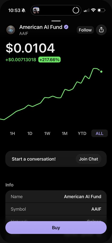 shytheguyyy's tweet photo. THE asset giving regular Americans direct revenue share from AI boom now verified on Phantom and tradable on Coinbase – $AAIF https://t.co/Orl1Yy8udV