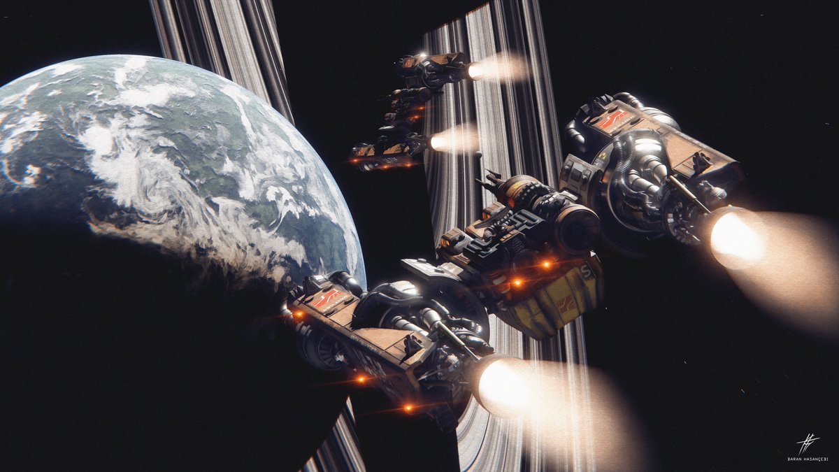 baranhasancebi's tweet photo. Continuing with the renders from old projects!

Lustre blockade runners approaching the Ferron System for a supply run.

https://t.co/pZi4LimMEP

#blender #art #space #spaceship #3d #scifi #scifiart #conceptdesign #conceptart #hardsurface #nearfuture #planets https://t.co/CQtaMyuu3H