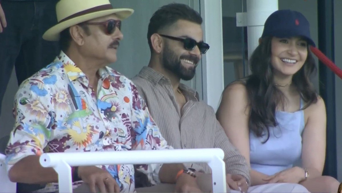 ImTanujSingh's tweet photo. THE HAPPINESS OF VIRAT KOHLI &amp; ANUSHKA SHARMA AT LORD'S.❤️😍 https://t.co/9QPCkGz91v
