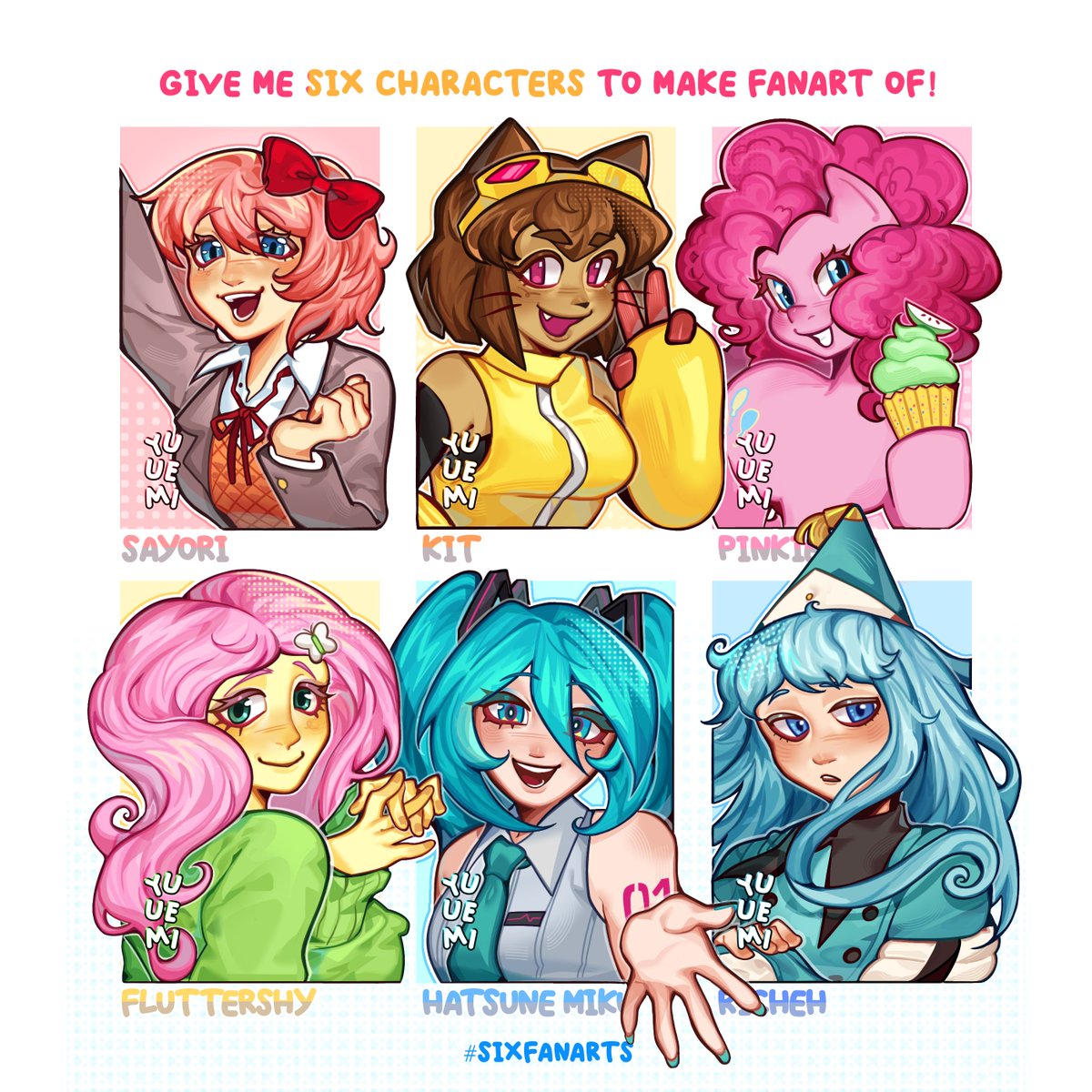 Yuuehime's tweet photo. Six Fanarts https://t.co/z7FIxD4YNs