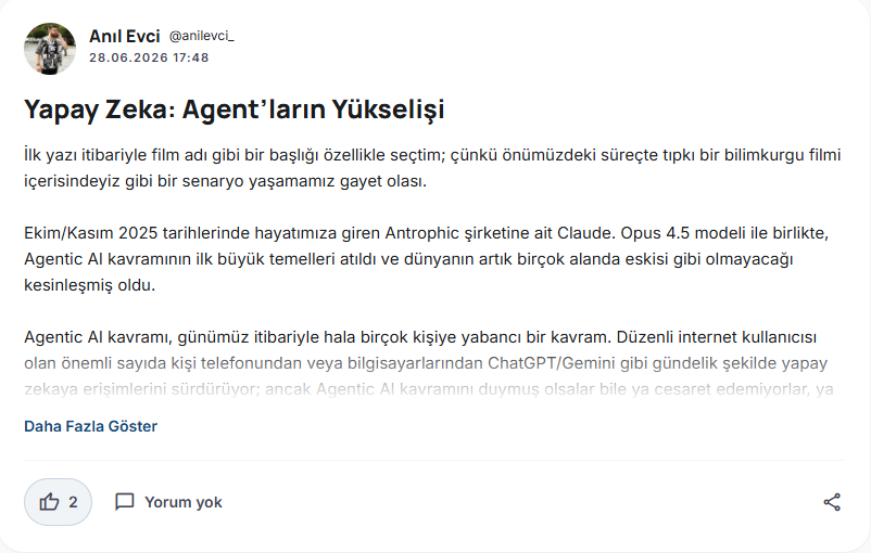 Canupdate2's tweet photo. Sitenin ilk yazısı aktif. @anilevci_  sizlere okuması oldukça keyifli bir başlangıç yazısı hazırladı.

Konumuz : Agent’ların Yükselişi

Keyfili okumalar 🫡

https://t.co/IZIcPRTQjB https://t.co/LJRFfjpIi7