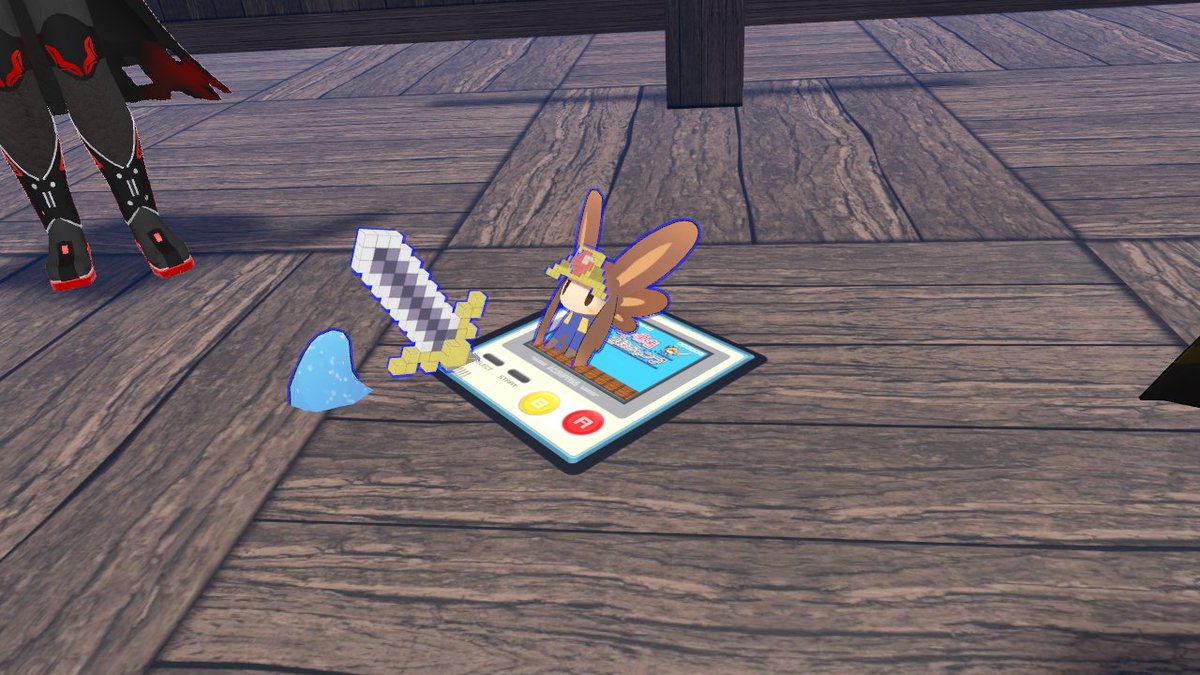 ritoriVRCcsyu's tweet photo. ＃VRCコンパス集会
１．なんと服自作した１３
２．武器を貸してあげるまとい
３.2Dから3Dへ https://t.co/IxjSHqFNju