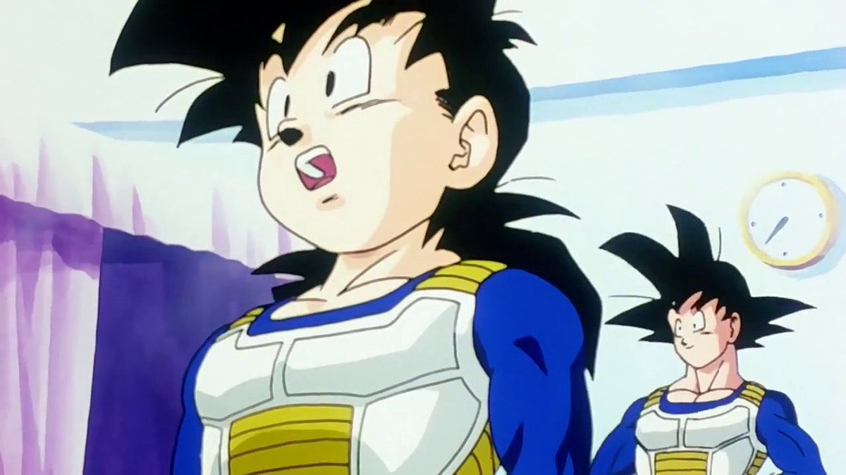 KMJ2K1's tweet photo. @2525Aftermath @ChiChi_Verse None of those are real and they are edited slop. This dumbass forgot that Gohan and Goku’s saiyan armor didn’t have a turtleneck. Don’t be fooled. https://t.co/dg9yWo3WVn