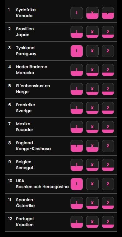 Gamblers_Place's tweet photo. Ny ren VM kupong ute.
Spelstopp 21.00
https://t.co/6P74u8xsZ1

2 system med 13 rätt igår, mindre vinst men ny chans snurra dem vidare idag.

Hel / Halv / Spik
8 / 2 / 2
Totalrader
26 244
Kvar efter filter
12 390 https://t.co/LCy7UGqoJN