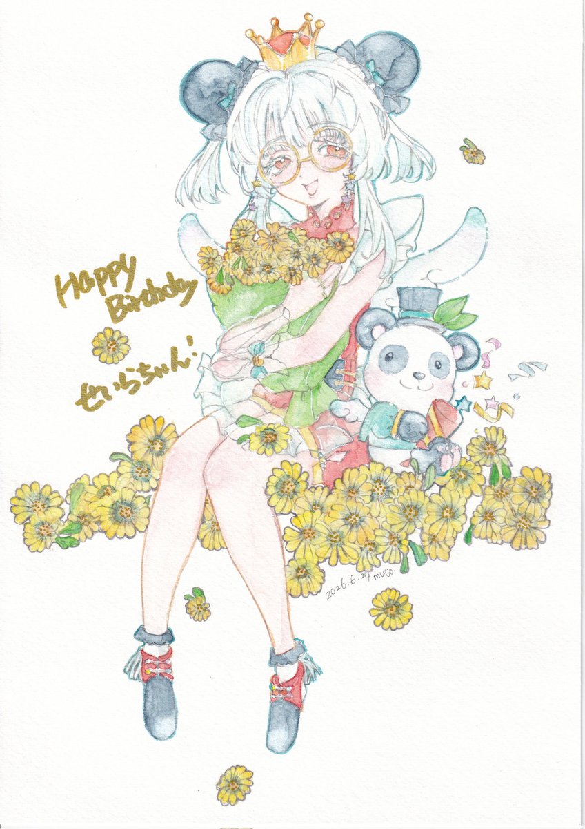 muco_sART's tweet photo. せいらちゃん！(@seira_anjo)お誕生日おめでとうございます🥳㊗️👏
せいらちゃんの人柄がとっても癒しで大好きです♡
これからも創作やライバーとしてのご活躍応援してます！ https://t.co/WJCM1Dgefw