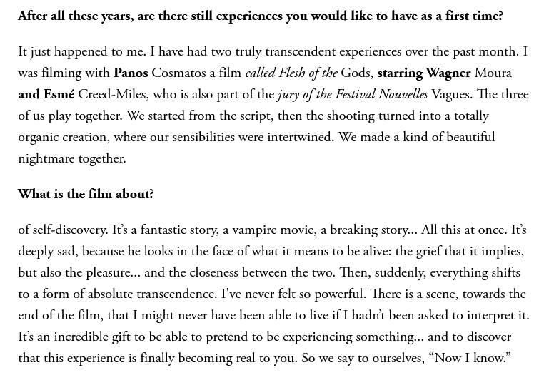 bustedsunsets's tweet photo. Kristen talking about Flesh of the Gods https://t.co/EnrkjhupEc https://t.co/rBM8ASqDFp