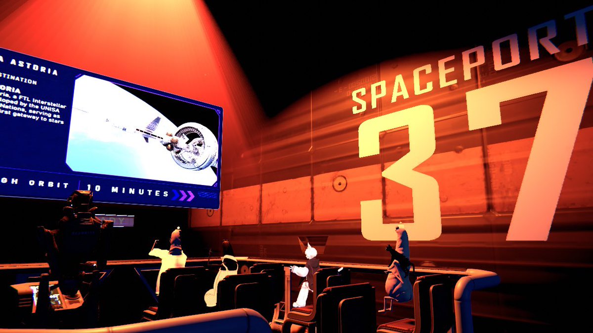 uni__vrc's tweet photo. 話題の宇宙ワールドへ!アトラクションみたいで凄かった!集まったり、その場に居る感覚になるのvrchatだよなあって感動したっす✨殿さんが久しぶりすぎて操作忘れてて笑ったwもねはぴば🎂🎉✨
#ProjectLostWorlds https://t.co/xquTDlixRJ