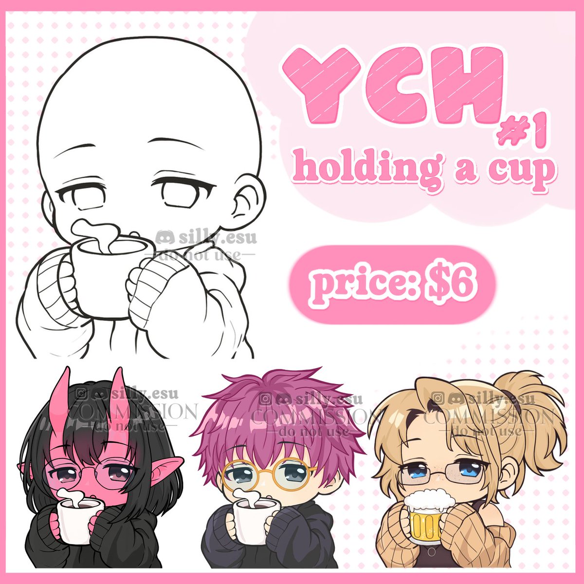 meowesu1x's tweet photo. YCH Commissions Open!! ♡
hello! I currently have 4 chibi ychs available!
I've decided to start saving up for a drawing tablet since my phone is almost 5 years old and is starting to become quite problematic so this is my new long-term goal!
($0/$600)
more info below in thread https://t.co/T1mt3n2NtN