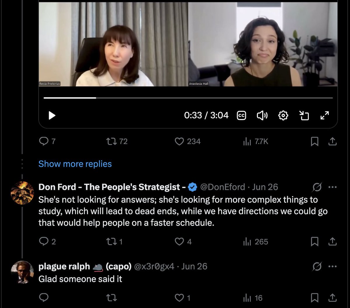 AlbaDocherty's tweet photo. PatientLed genius agreeing with Don Ford re what a grifter Resia Pretorius is.
Class, who helps fund the trash Pretorius' #microclots studies (that even Pretorius can't replicate)...studies that benefit Pretorius' personal financial interests?
That's right, @patientled does. https://t.co/noSOmMg61B