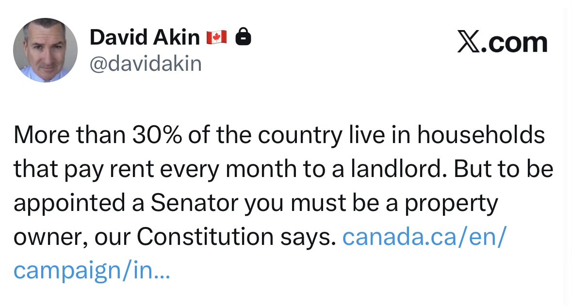 HoCStaffer's tweet photo. I'm likely in the minority on this, but the longer I work in politics, the more I think there should be more restrictions on voting in general, let alone being an MP or Senator.

Why should a welfare recipient living in social housing have the same voting power as someone who runs a company, creates jobs, & pays property taxes? 

At least half the country gets money from the govt in some form. That's an inherent bias to vote for parties that will give you more, no matter the consequences to the economy, others, or future generations.