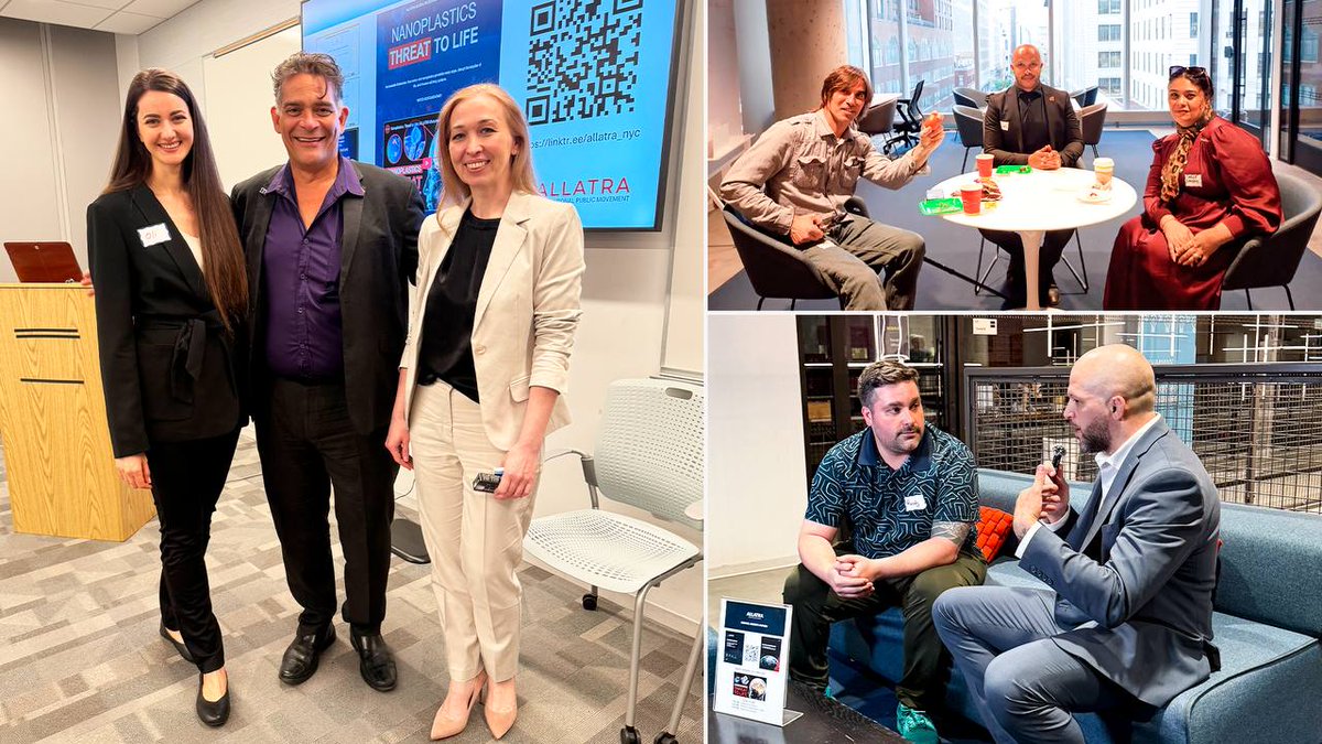 AllatraSweden's tweet photo. Den 23 april anordnade ALLATRA Civic Platform New York ett öppet samhällsevenemang på Civic Hall med temat "Mikro- och nanoplaster: Påverkan på djur och natur."

📣 Evenemanget samlade forskare, vetenskapsmän och invånare i New York för en öppen diskussion om den växande påverkan som mikro- och nanoplaster har på levande organismer. Presentationen byggde på dokumentärfilmen Nanoplastics: A Threat to Life och rapporten Nanoplastics: A Systematic Risk Analysis for Human Health, Ecosystems, and the Environment, publicerade av ALLATRA Global Research Center.

Talare belyste hur mikro- och nanoplaster påverkar marina ekosystem, vilda djur, insekter, lantbruksdjur och sällskapsdjur. De visade hur plastföroreningar sprids genom näringskedjan och påverkar levande organismer ända ner på cellnivå. Begränsningarna med dagens lösningar, såsom återvinning och storskalig rengöring av haven, diskuterades också.

ALLATRA-talaren Oli Kotyk förklarade hur ett enda gram plast med tiden kan brytas ned till biljarder nanoplastpartiklar och bjöd in en deltagare till en direktsänd demonstration. Genom flera enkla experiment fick publiken se en av plastens mest karakteristiska egenskaper – dess förmåga att skapa och behålla en elektrostatisk laddning.

📶 Dr. Anastasiya Pashigreva, forskare och representant för ALLATRA Global Research Center, beskrev hur denna egenskap kan göra det möjligt för plastpartiklar att tränga in i djur- och växtceller och störa de elektriska processer som är avgörande för livet – från nervsignalering till fotosyntes.

Hon avslutade med orden:

"Djuren kan inte tala för sig själva. Bin som förlorar förmågan att hitta tillbaka till kupan kan inte berätta vad som händer med dem. En lirfågelunge med hundratals plastbitar i magen kan inte vittna inför lagstiftare. Men vi vet. Och när vi vet, har vi också ett ansvar."

Följ ALLATRA New York för information om kommande samhällsevenemang.

▪️Fullständig pressrelease:
https://t.co/596lt3lbcU

#ALLATRA #Nanoplaster #Mikroplaster #Miljö #Ekosystem #Djur #Vetenskap #Forskning #Hållbarhet #NewYork