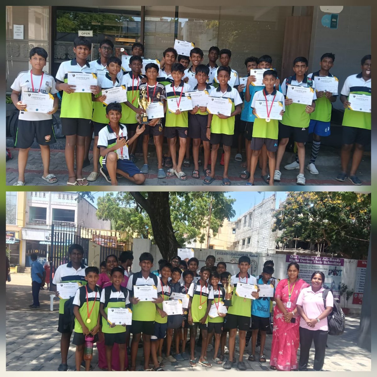 evmalert's tweet photo. The young energetic minds participated  FOOTBALL TOURNAMENT at KK NAGAR ( 28.6.26) , Won Third place. Also  Reminds us to 
Believe. Strive. Achieve. https://t.co/TFrLoURg4W