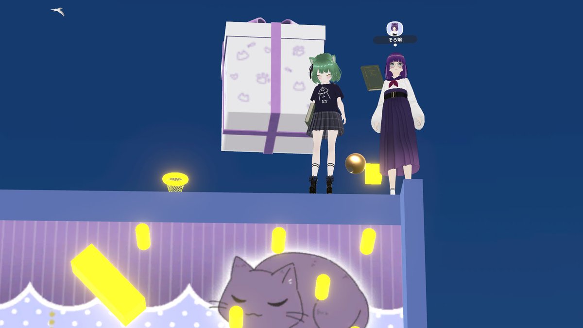 poca_avatar's tweet photo. そら嬢さん朗読会で素敵なプレゼントを頂くことになりました🫶～そら嬢さんありがとうございます！
こねこ惑星🐱たのしいんな～😍
#こねこ惑星 #cluster
#そら嬢 #塩辛 #みみど #こねこ星人 #瑠璃星こねこ https://t.co/vK4X4H8FKo