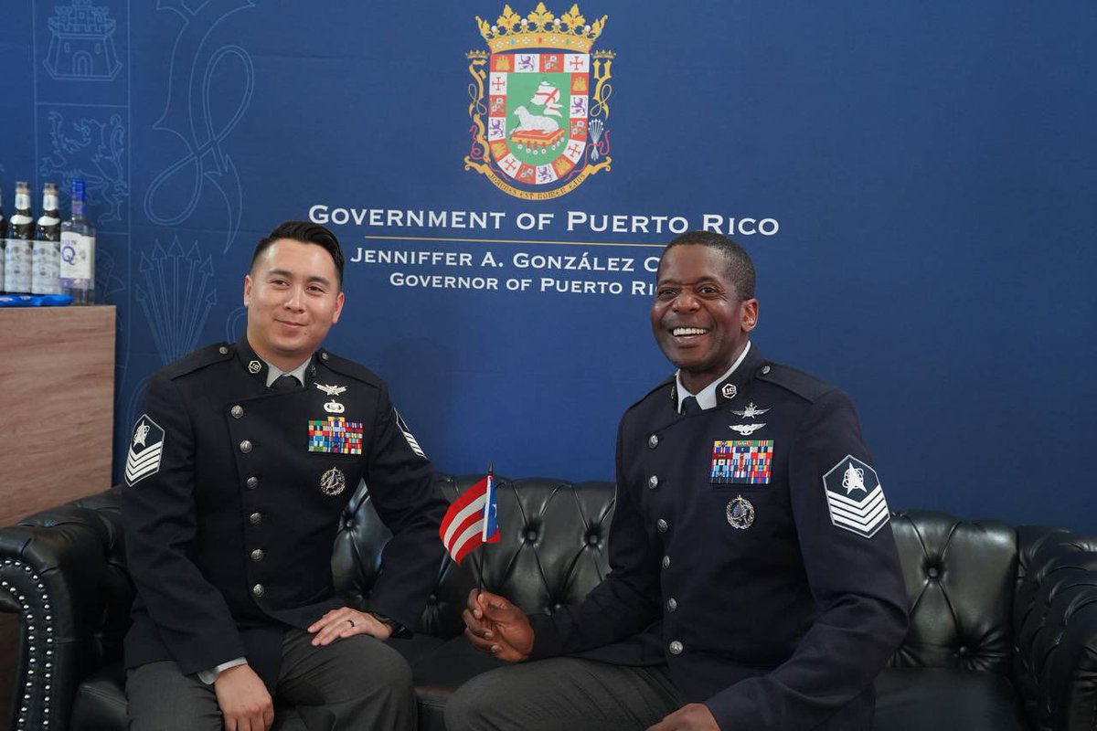 PRFAA's tweet photo. Puerto Rico proudly stands with the brave men and women who wear the uniform in service to our Nation.

At the Puerto Rico Pavilion during the @freedom250 Great American State Fair, we have been honored to welcome members of our Armed Forces, veterans, first responders, and law enforcement officers from across our nation and every branch of the military.

Puerto Rico has a proud legacy of military service, patriotism, and sacrifice. We remain steadfast in our support for those who defend our freedoms, uphold the rule of law, and keep our Nation safe. To every service member and law enforcement officer: thank you for your courage, your commitment, and your service. 🇺🇸🇵🇷