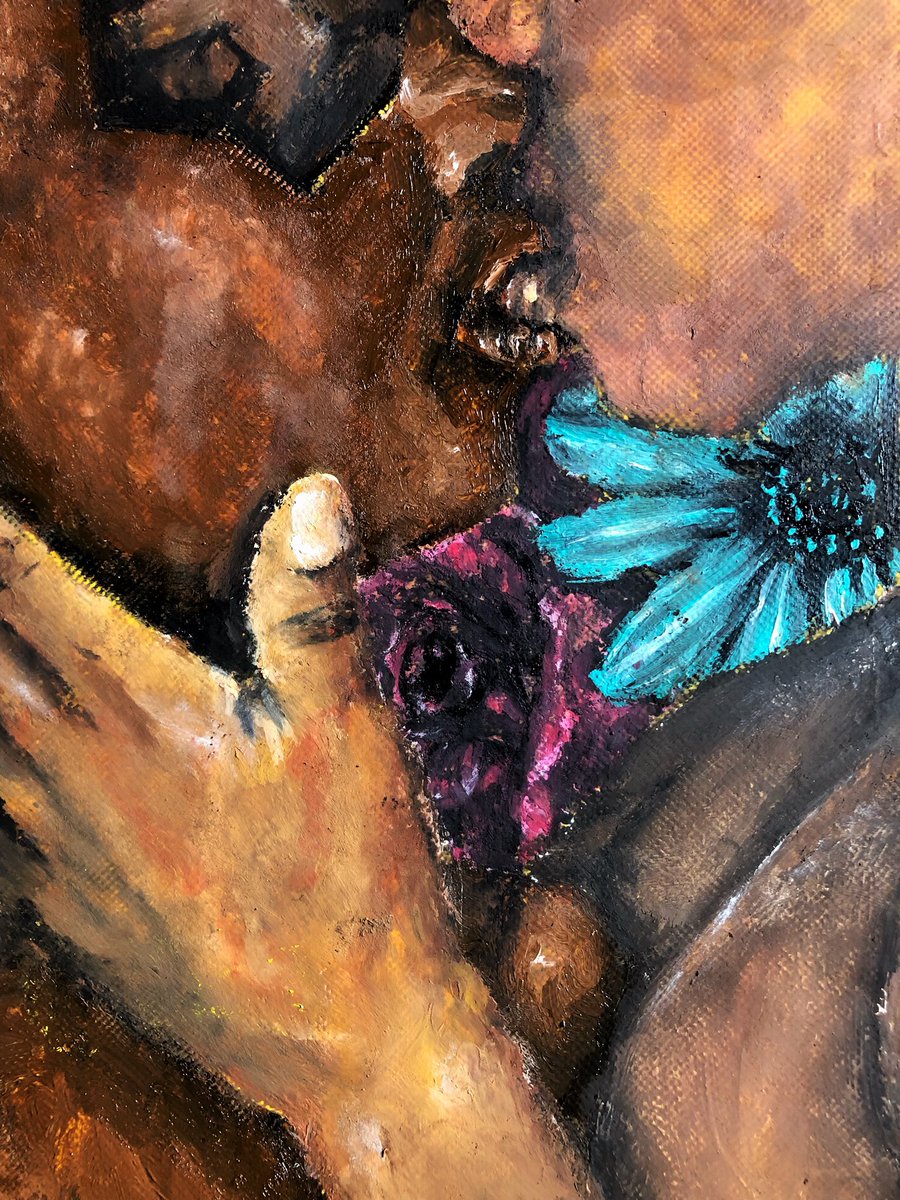 g_labarba's tweet photo. Os amantes.
44x63cm.
Acrílica, pastel oleoso, lápis de cor, pasta ouro, sobre tela, 2026. https://t.co/db9f4Z1dpu