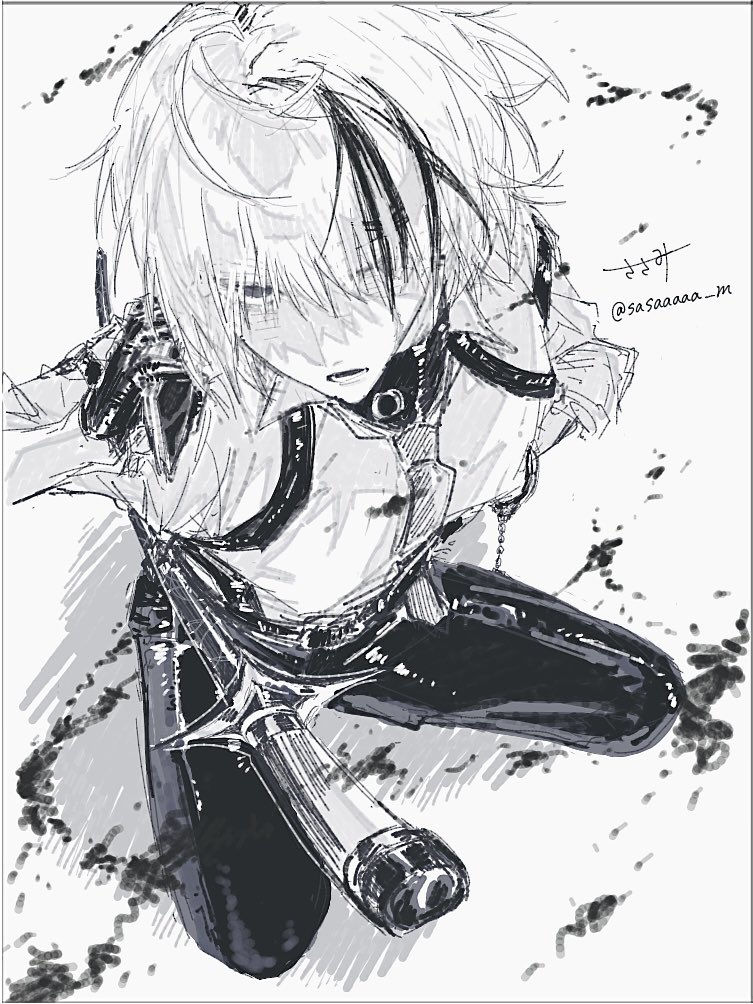 sasaaaaa_m's tweet photo. 絵チャだけどお題のやつ
#illustration #oc https://t.co/m1Q4UYNjJR