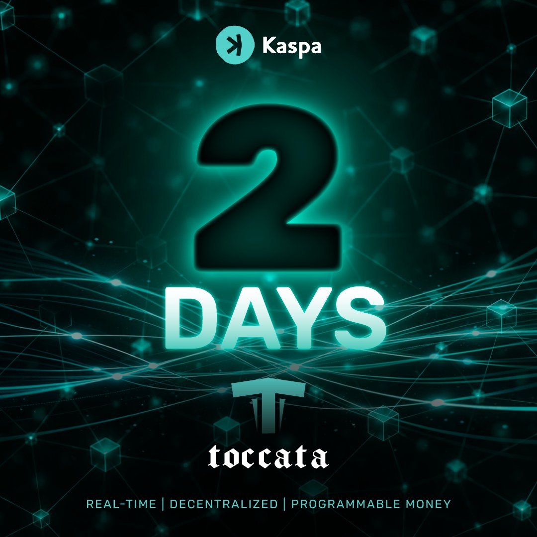 Kaspa_Commons's tweet photo. 📢2 Days to Toccata.🎹
New to Kaspa?
Kaspa could be described as a digital, open-source network where money, information, and programmable agreements are confirmed at internet speed, recorded in a way that can’t realistically be changed, not controlled by any company or authority, and open for anyone to use, help run, or build on.

Simply put:
Real-Time | Decentralized | Programmable Money

The next chapter of Kaspa and all of blockchain begins in two days.
🧑‍💻Technical guides and resources in the thread below.

#Kaspa $KAS