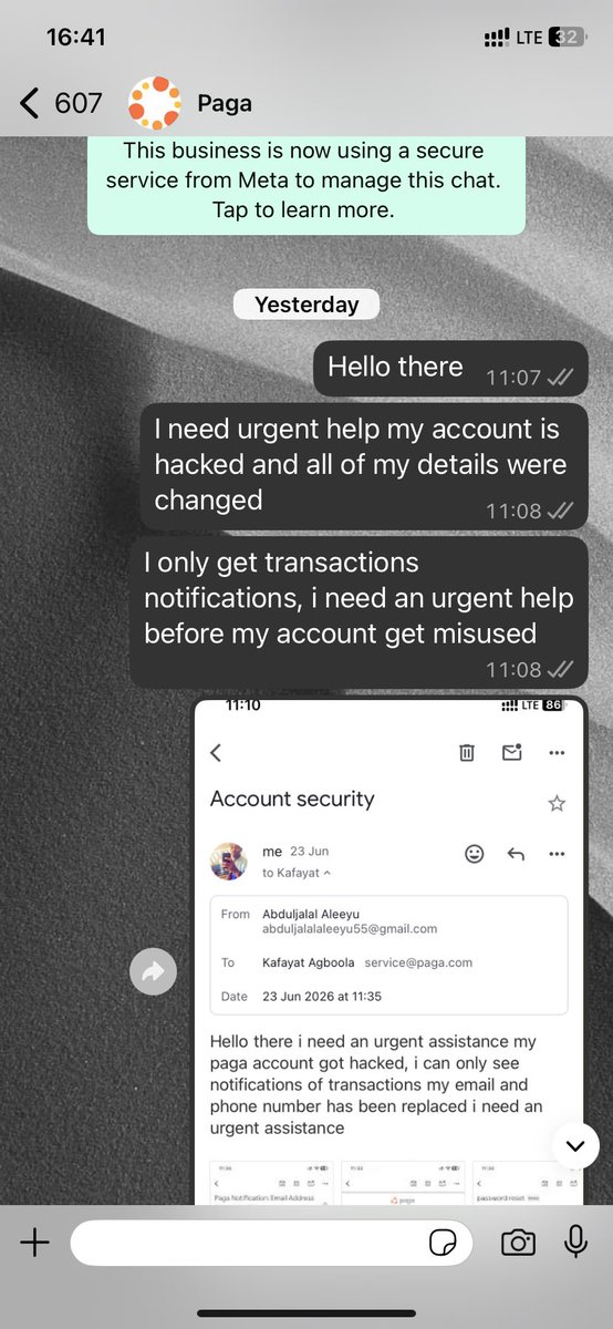 Sarkifada01's tweet photo. @clevabanking Stay away from @paga at all cost, my account was accessed but they have poor customer service. There line is not going through and they aren’t responding on WhatsApp or even reply my mails for days now https://t.co/joKbvfWKst