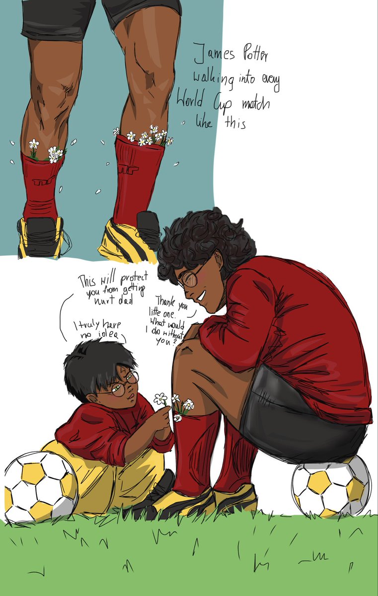 mean_lilclown's tweet photo. I think I peaked with this one 😭professional football player James Potter and his tiny son Harry who always makes sure his dad won’t get hurt during match 😭 #jamespotter #harrypotter #worldcup https://t.co/PQyuNAnNMJ