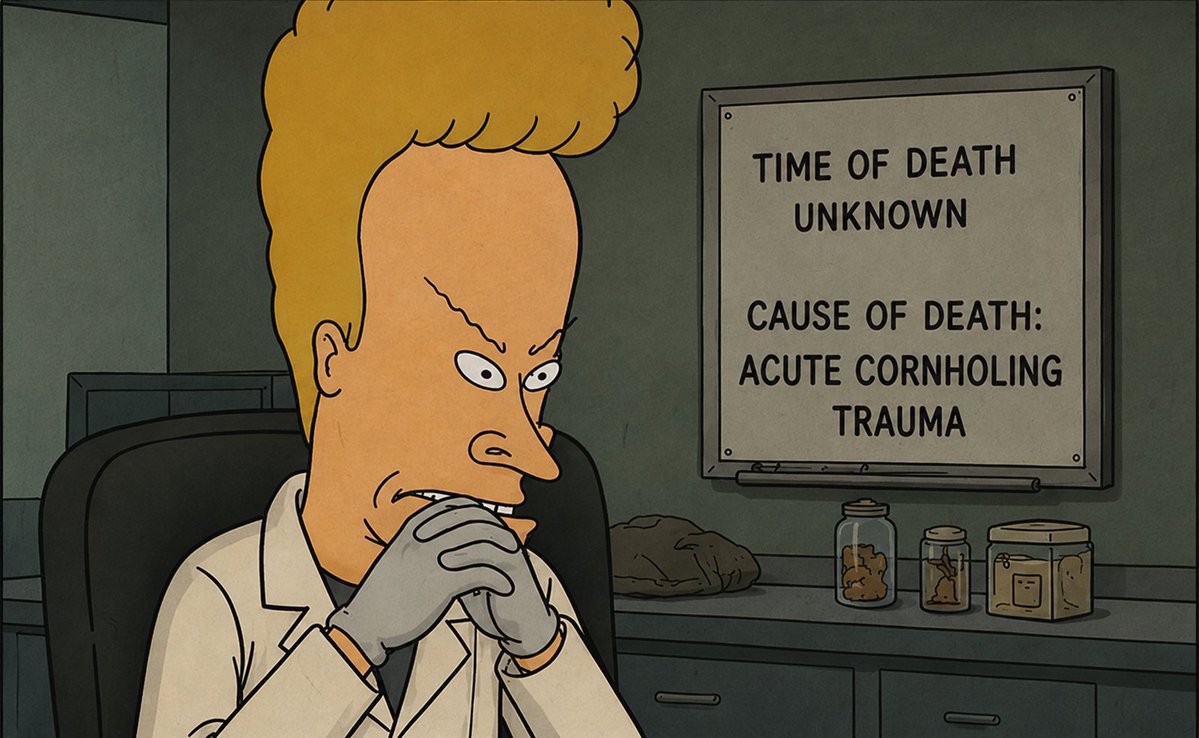 OutsideTheWires's tweet photo. I don't watch reboots, mostly because I don't care and trading on nostalgia is lazy, but I would absolutely tune in for "CSI: Bunghole." https://t.co/ck69mAfz0I