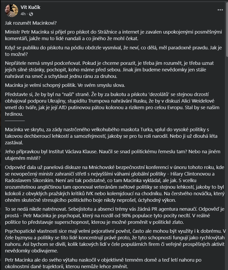 _Alny's tweet photo. @R_Bartonicek Pěkně to popsal na FB Vít Kučík https://t.co/ZYnAbAbUzY
