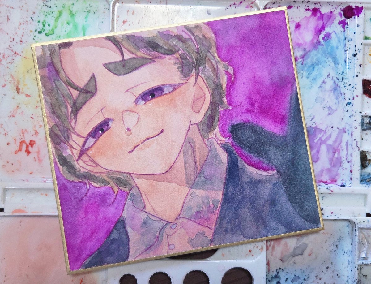 yamanisi0800's tweet photo. 💜2026年自分が選ぶ今年上半期の４枚
色紙は時間かかったね https://t.co/4Wd2tnW1ER