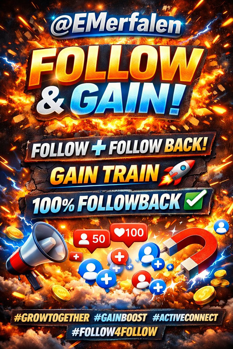 EMerfalen's tweet photo. Follow and gain @EMerfalen @sid7slv @virginperspect @Lynn1689908617 @_jjiji5 @Mieczyslaw1994 @PtaahKeem22108 @Chahak__soni_pc @Stay_away_youA @ChillWithChekas @sweett145 @hxi33m @Dopeenz @irfanbenli4 @bdhbdhbdh295616 #EnergyUp
#TimelineMoving
#ExplosiveGrowth
#PushTheAlgorithm https://t.co/hzhNqZqrp9