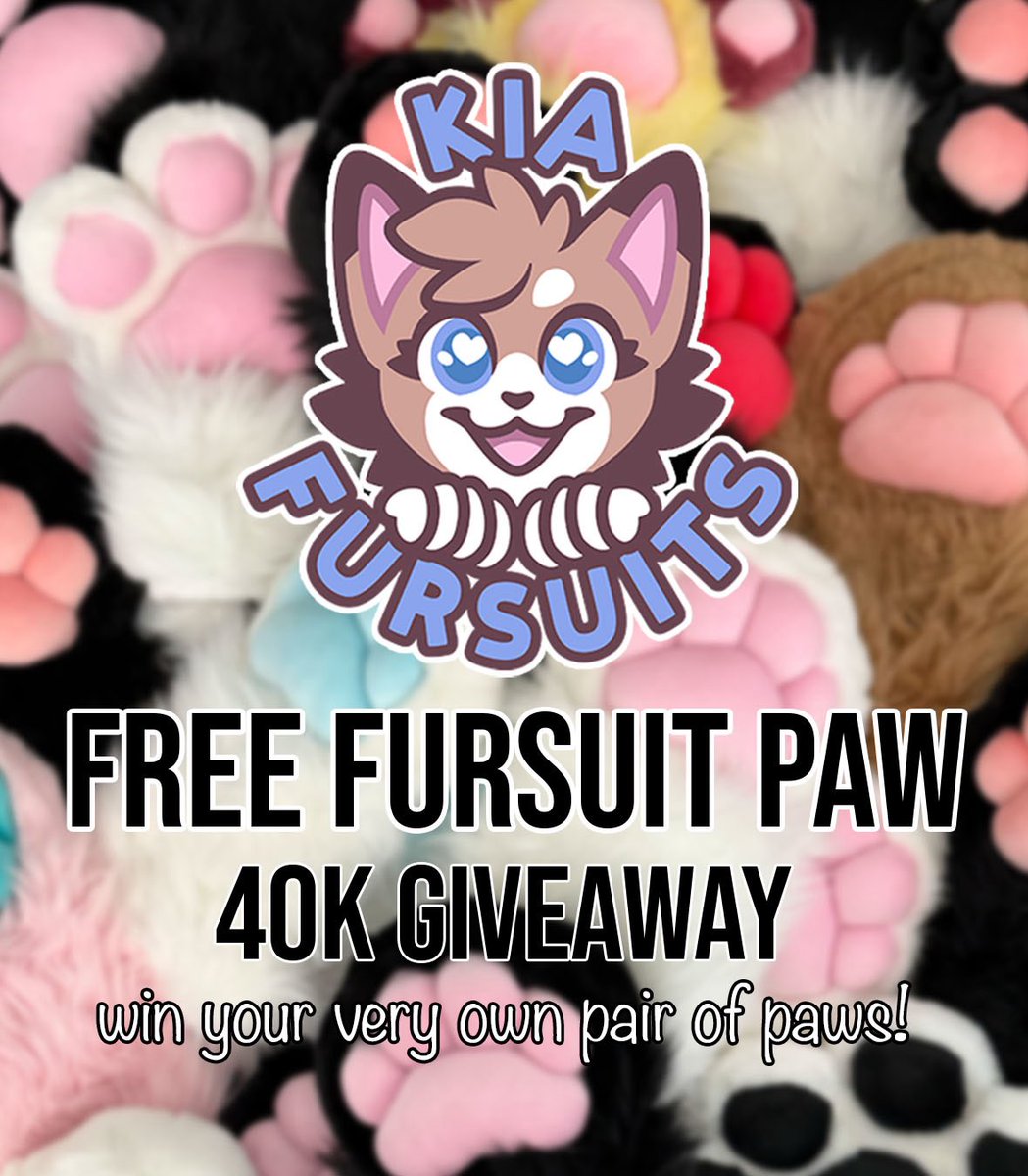 KiaFursuits's tweet photo. FREE FURSUIT PAW GIVEAWAY 💖
giveaway ends: Sunday, July 5th

✨ THE PRIZE ✨
One person will be shipped the pair of paws they chose absolutely free of charge, I will cover shipping! However the winner is responsible for any additional duties or fees if they arise! https://t.co/Categs0TlP