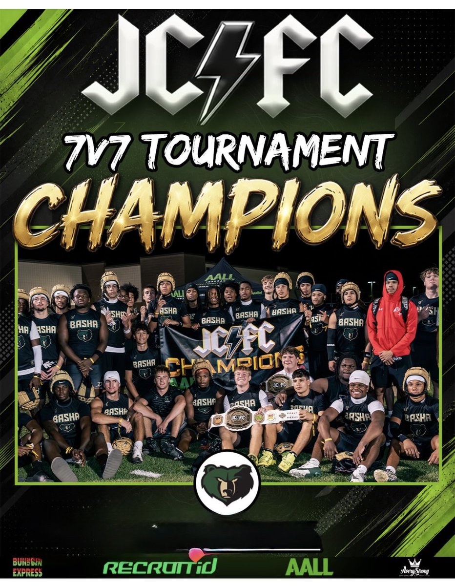 brogersrn22's tweet photo. Last high school 7s tourney for our seniors. Basha won both 7s and big man! 🐻🔥
Congratulations to the tourney MVPs @JakeRogers2027 @JakeH_2027 @noahrobertsss @_jadenbaldwin 
Thank you @JUSTCHILLY for a great night!
@therealbeadle @BrandonHuffman @BJMedia1 https://t.co/VgFQ8eM8Nl