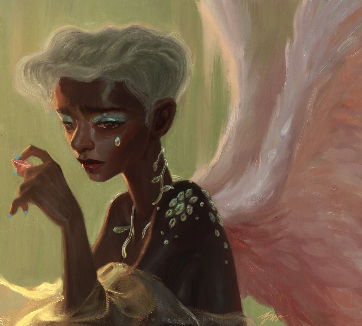 qvxdri's tweet photo. This is my new painting. Titled “Victoria’s Secret”. https://t.co/MNDMTe4PQH