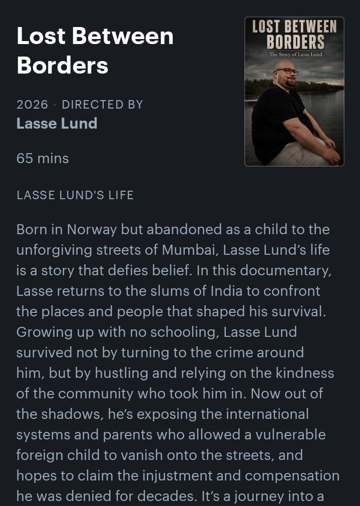 slinkout's tweet photo. There’s a letterboxd page for the lost between borders guy's youtube documentary 😭 https://t.co/5bvMzXOtUX