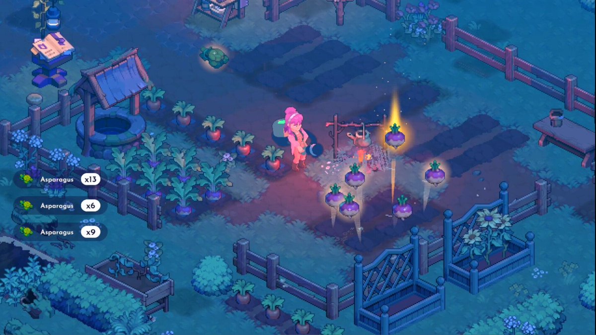 emu_game2020's tweet photo. 荒廃した世界を少しずつ復興させるゲーム『Moonfrost』
100年前に第2の月が現れて世界は変わってしまった。降り注ぐ隕石の力を利用して村を再興させながら、月に隠された秘密に迫る。作物を育てたり、釣りをしたり、料理したりしつつ、住民と友情を育んだり、恋に落ちたり、のんびり遊べるライフシム https://t.co/avWccKldNk