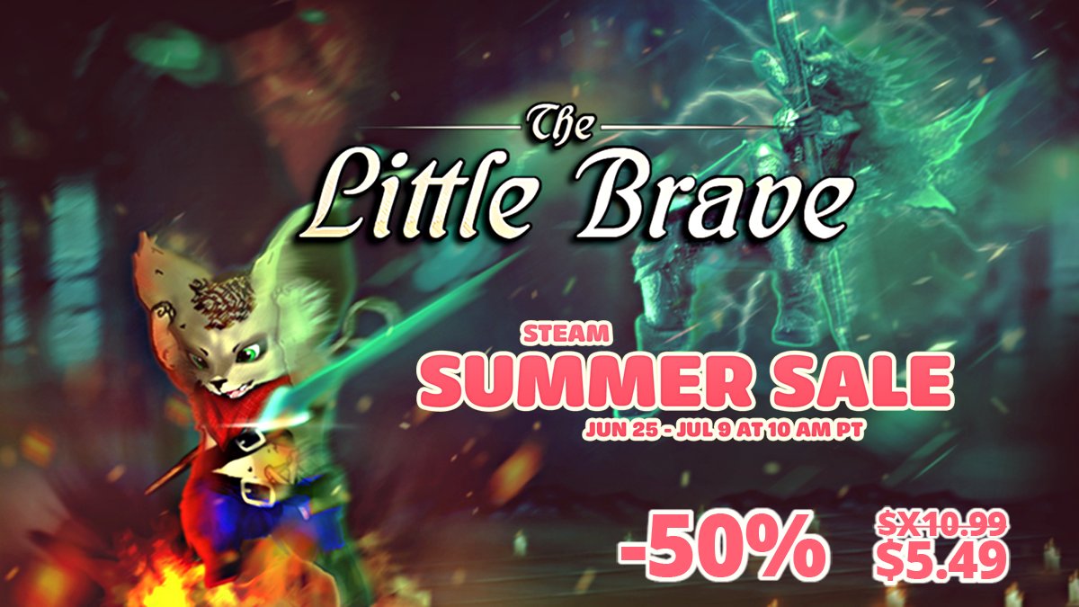 LittleBraveGame's tweet photo. I've tucked a few hidden easter eggs to my favorite movies, games and anime into the story! 🎮

Share in the steam reviews which ones you manage to spot! 🕵‍♂️✨️

Grab The Little Brave 50% OFF 🔥 on #SteamSummerSale 🌞

#screenshotsaturday #metroidvania #indiedev https://t.co/jPnROaq19N