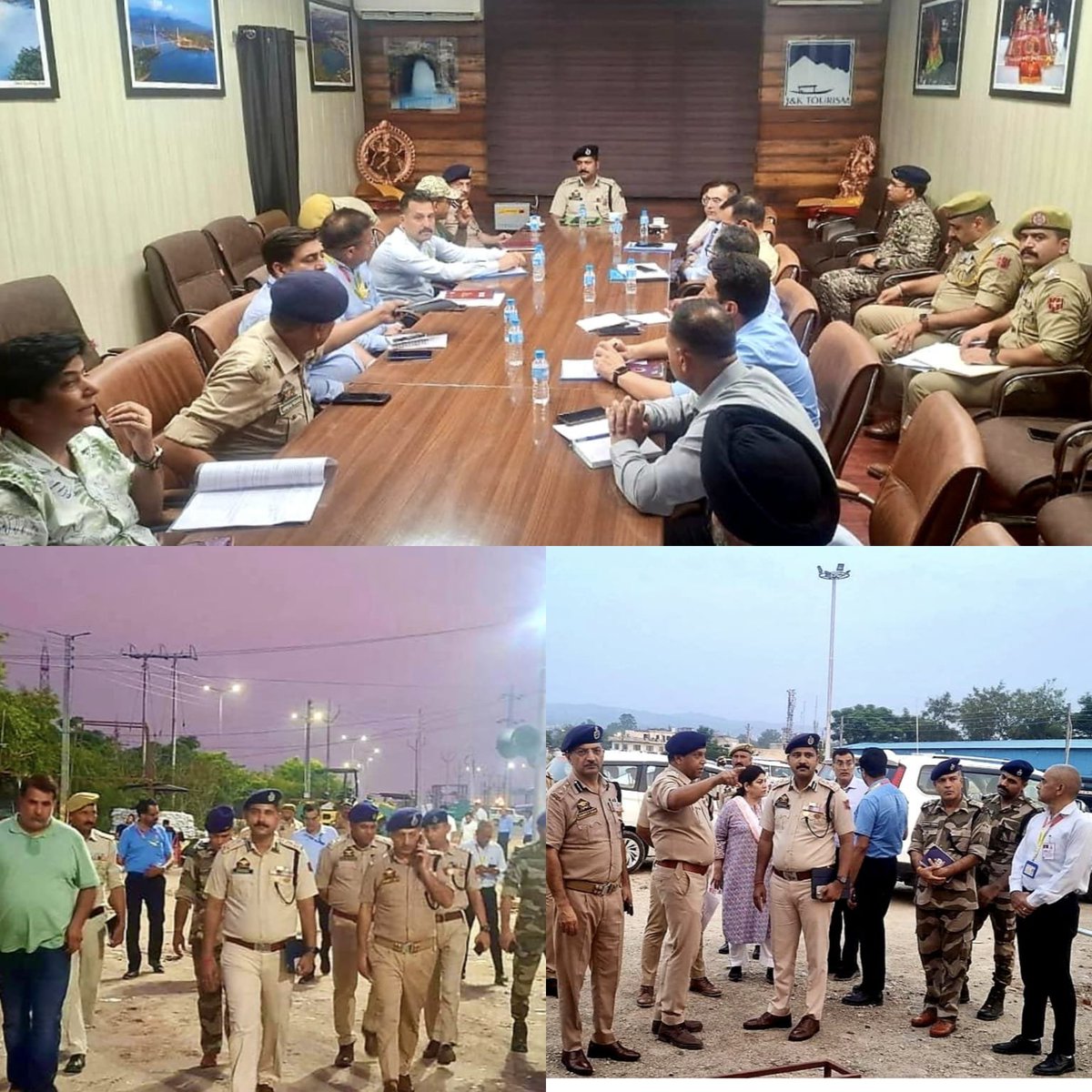 digjammu's tweet photo. DIG-P JSK Range *Shri Shridhar Patil, IPS, along with DIG-P Security Smt. Rashmi Wazir, IPS, SSP Jammu Shri Joginder Singh, JKPS, SSP Security Jammu,* and senior officers reviewed security arrangements at Bhagwati Nagar Base Camp and Tawi River Front for #SANJY2026. https://t.co/fjrJRpTQqK