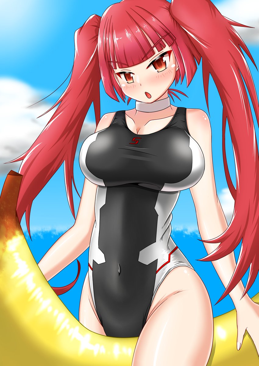 tazikara's tweet photo. バナナボートに乗る恋刃ちゃん #sdvx_art https://t.co/gud6gjwL1B