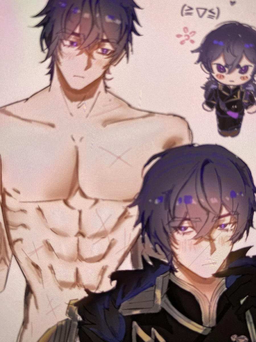 3im3i_'s tweet photo. てか私の半裸の男の絵がバズってるんだよね。Twitterの民って実はこういうのばっか好きなのかな😭www https://t.co/pneriP21dE